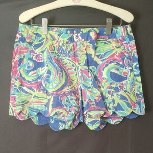 Lilly Pulitzer Blue and Pink High Waist Shorts
